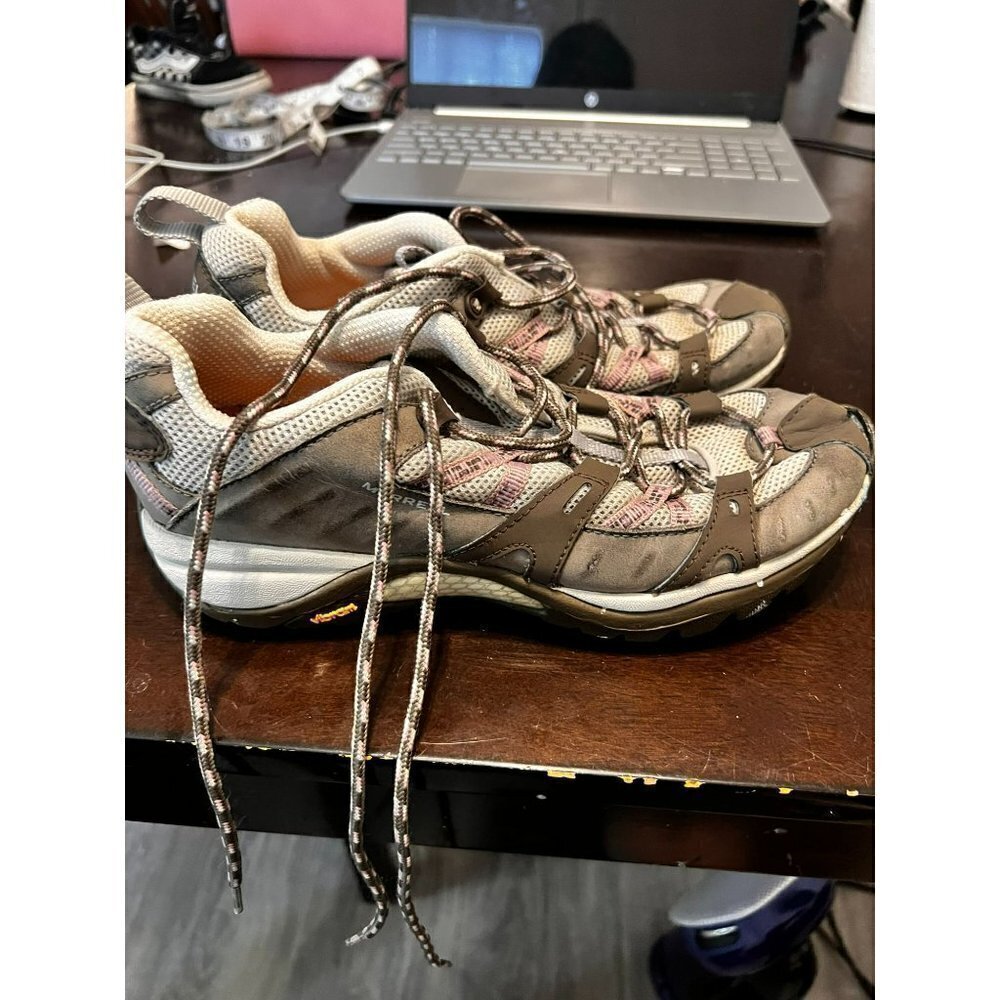 Women's Merrell Footwear Pink & Brown Shoes Size 8.5 [GOOD] - Picture 2 of 5